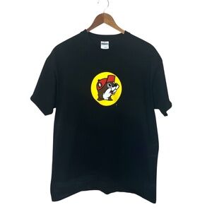Buc-ee's Peace Love Buc-ee's Beaver Graphic Black T Shirt L